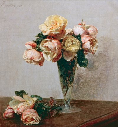 Rose by Ignace Henri Jean Fantin Latour