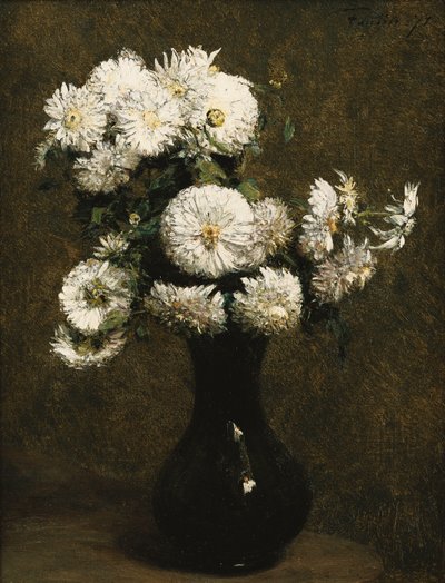 Chrysanthemums by Ignace Henri Jean Fantin Latour