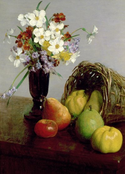 Fruits and Flowers by Ignace Henri Jean Fantin Latour