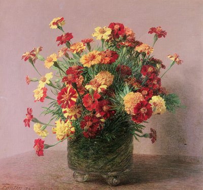 Marigolds by Ignace Henri Jean Fantin Latour