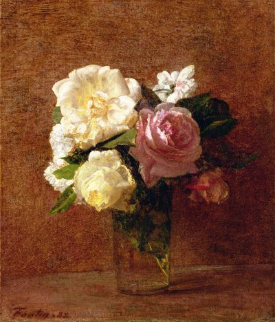 Roses by Ignace Henri Jean Fantin Latour