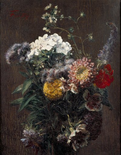 Still Life: mixed Flowers by Ignace Henri Jean Fantin Latour