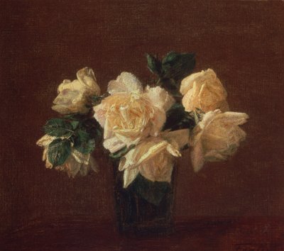 Yellow Roses by Ignace Henri Jean Fantin Latour