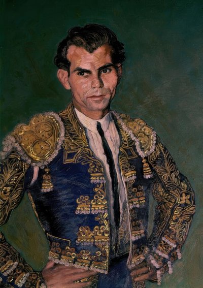 Domingo Ortega 1945 (detail) by Ignacio Zuloaga y Zabaleta