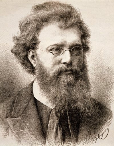 Portrait of Hans Richter (engraving) by Ignaz Eigner