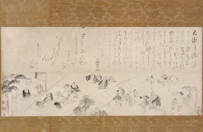 Group Pilgrimage to the Jizo Nun by Ike Taiga