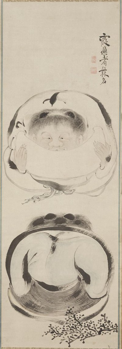 Kanzan and Jittoku by Ike Taiga