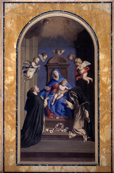 Virgin of the Rosary by Il  Sassoferrato