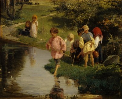 Children Fishing, 1882 by Illarion Mikhailovich Pryanishnikov