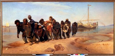 Barge haulers on the Volga by Ilya Efimovich Repin