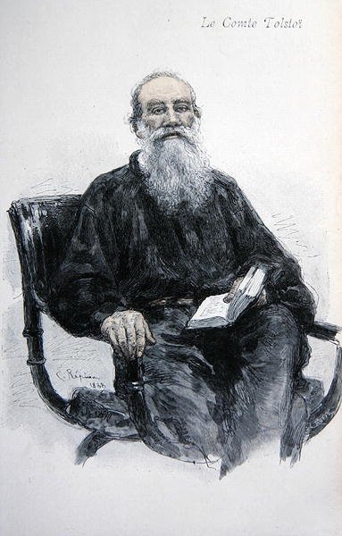 Lev Nikolaevich Tolstoy (1828-1910) by Ilya Efimovich Repin