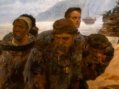 Towers Crossing a Ford (detail) by Ilya Efimovich Repin