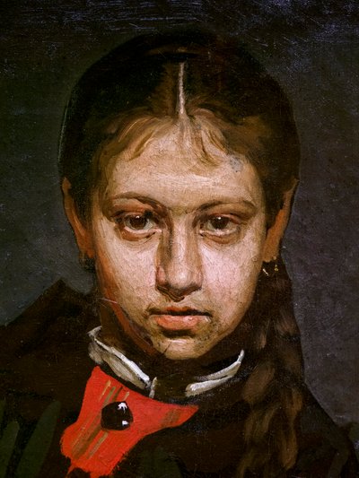 Vera Chevtsova (detail) by Ilya Efimovich Repin