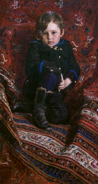 Yuri Répine as a Child by Ilya Efimovich Repin