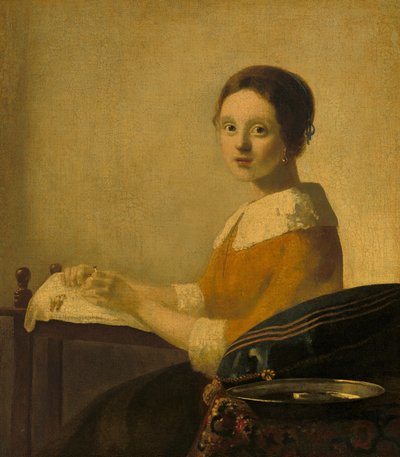 The Lacemaker by Imitator of Johannes Vermeer