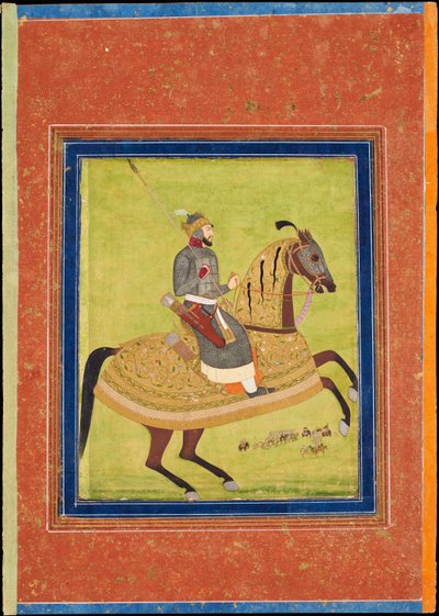 Prince Azam Shah on Horseback by Indian Art