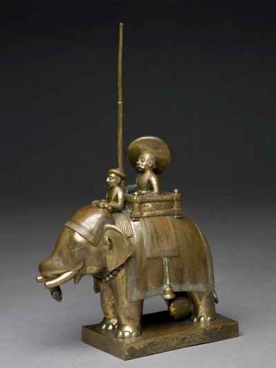An officer riding an elephant, 1795 by Indian School