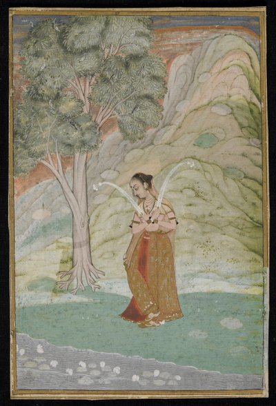 Gauri Ragini, Manuscript folio, late 18th century by Indian School