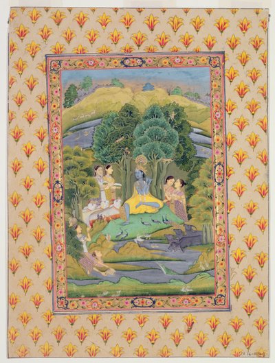 Krishna and the Gopis by Indian School