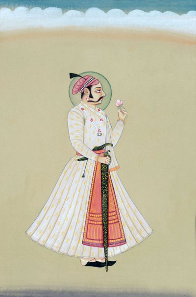 Miniature Painting of Maharana Amar Singh Udaipur by Indian School