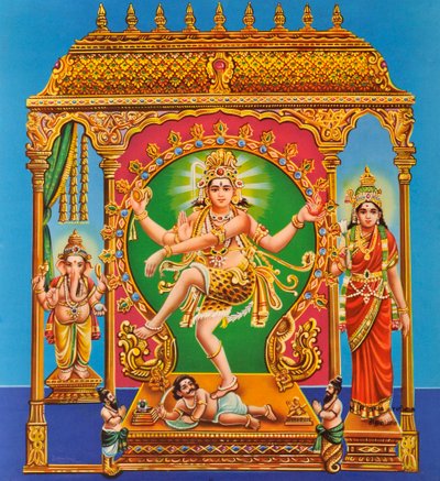 Shiva dancing by Indian School