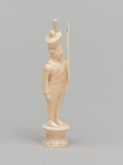 White Pawn, Chess Piece, India, 1820 circa by Indian School