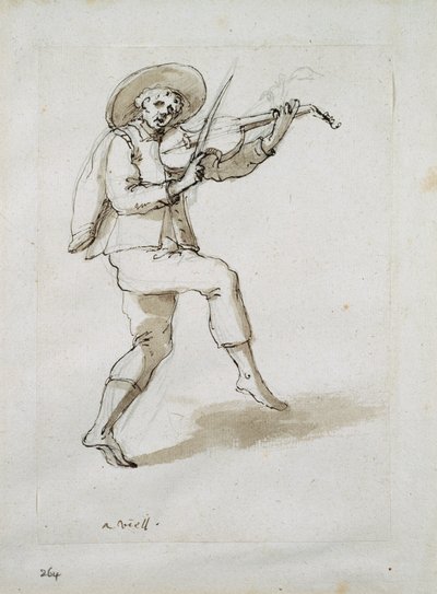 Man with viol by Inigo Jones
