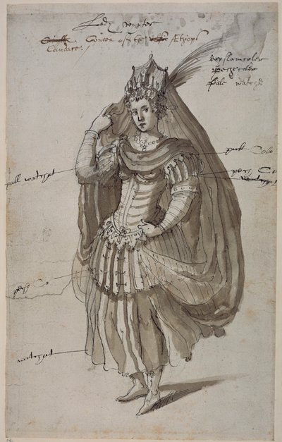 Queen Candace, c.1609 by Inigo Jones