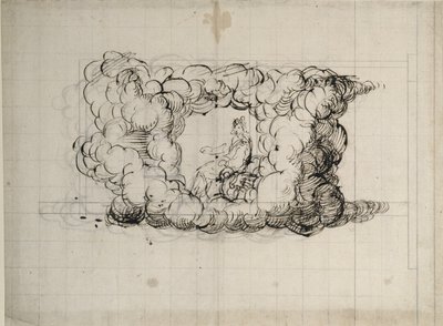 Theatre Drawing by Inigo Jones