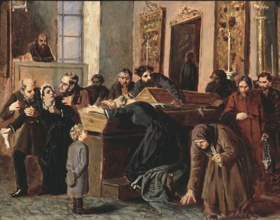 A Farewell to the Dead, 1878 by Iosif Petrovich Volkov