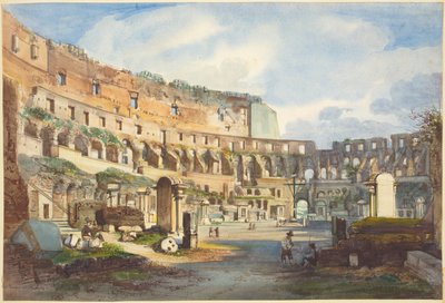 Interior of the Colosseum by Ippolito Caffi