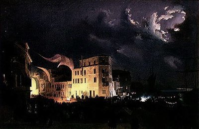 Night festival in Venice by Ippolito Caffi