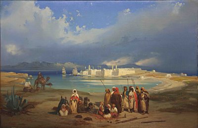 The Isthmus of Suez by Ippolito Caffi