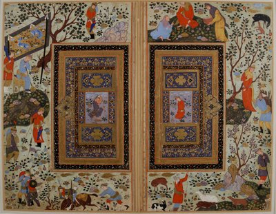 Double Page. Iran, Isfahan by Iranian master.