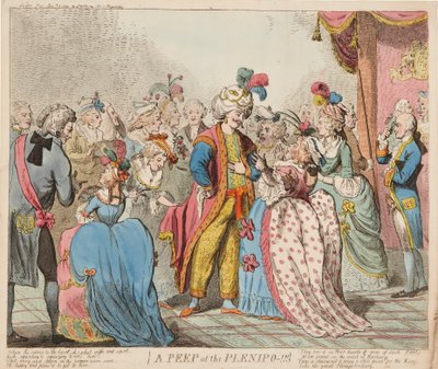 A Peep at the Plenipo by Isaac Cruikshank