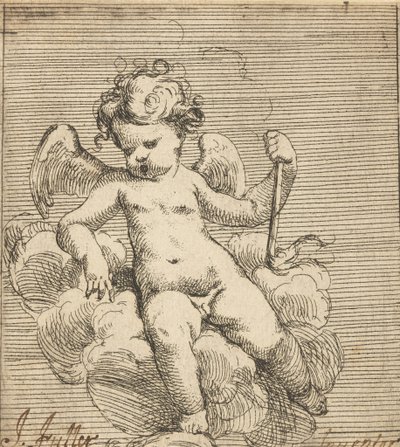 Putto Holding a Torch by Isaac Fuller