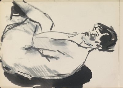 Seated Female Nude by Isaac Israels