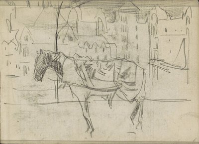 Cityscape with Horse by Isaac Israels