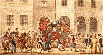 Bull and Mouth Inn by Isaac Robert Cruikshank