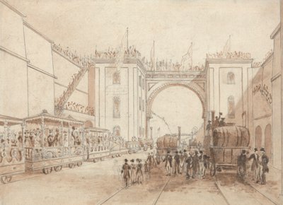 Opening of the Liverpool and Manchester Railway by Isaac Shaw