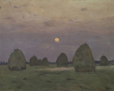 Twilight. The haystacks by Isaak Ilyich Levitan