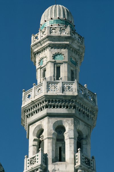 Detail of a minaret by Islamic School