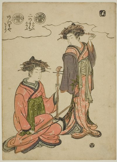 Two Courtesans by Isoda Koryusai