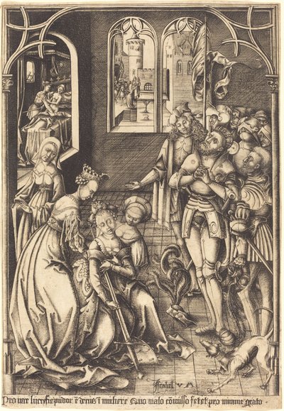The Death of Lucretia by Israhel van Meckenem