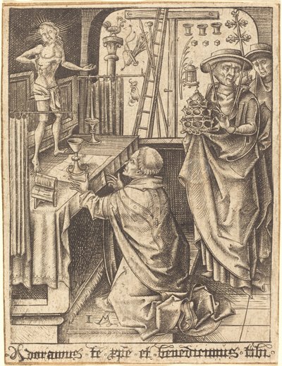 The Mass of Saint Gregory by Israhel van Meckenem