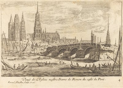 View of the Church of Notre Dame of Rouen by Israël Silvestre