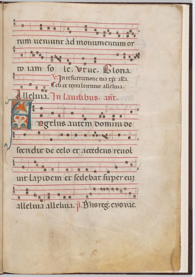 Leaf 3 from an Antiphonal Fragment by Italian 13th Century