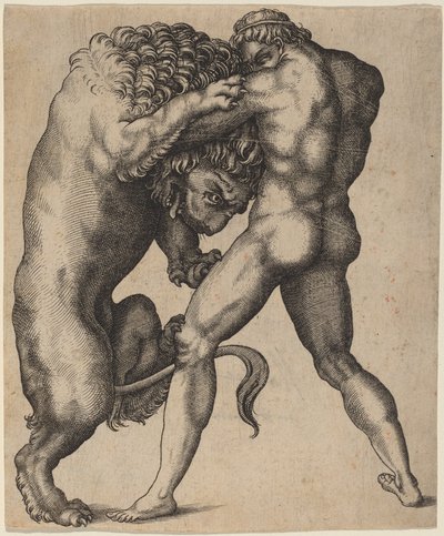 Hercules and the Nemean Lion by Italian 16th Century