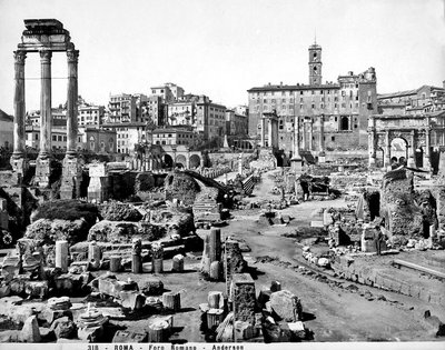 View of the Roman Forum, c.1890 by Italian Photographer