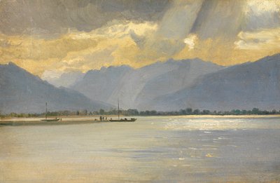 A Mountain Landscape by Italian School